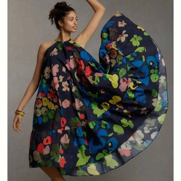 Anthropologie Floral Maxi Dress - Multicolor - Picture 1 of 16